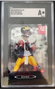 Tom Brady 2000 Donruss Elite #183 Die Cut Rookie Limited Print /500 Diecut - Bild 1 von 2