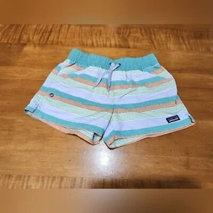 Patagonia Stripe Costa Rica Baggies Shorts Girls Large Athletic - Picture 1 of 6