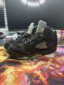 Air Jordan 5 Retro Sneaker Schuhe Aqua Blau Schwarz Größe 3Y - Bild 1 von 6