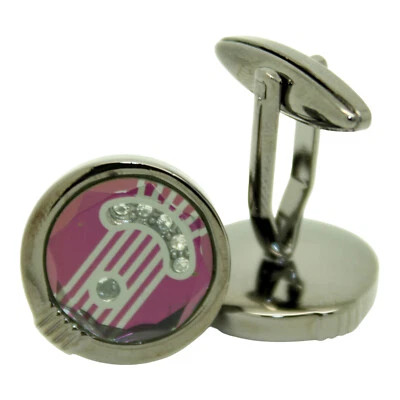 Gemelos circulares negros morados Foto 1 de 4