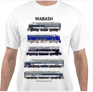 Maglietta Wabash Locomotives Railroad di Andy Fletcher - Foto 1 di 1