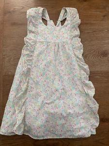 Shabby Chic Girls Lined Cotton Spring Bunny Pink Pinafore Dress Size8 - Picture 1 of 5