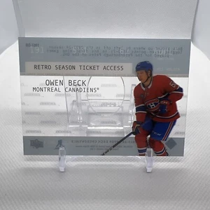 Owen Beck 2023-24 Credentials Retro Season Ticket Access SSP Montreal Canadiens - Picture 1 of 2