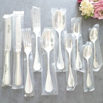 Christofle Fidelio 10pcs Silverplate Flatware Knife Fork Spoon Excellent - Image 1 of 4