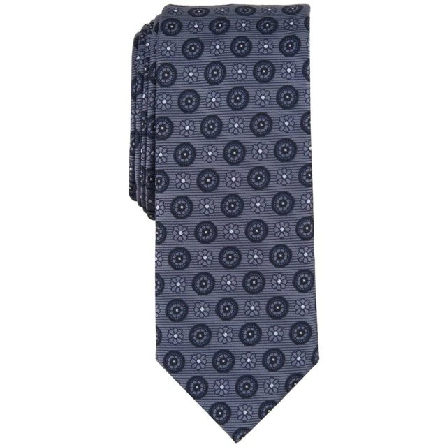 BAR III Black Aiken Medallion Geo Geometric Neck Tie NEW - Image 1 of 1
