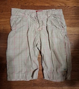 DICKIES Girls White Pink PLAID SHORTS Size 7 (V3) - Picture 1 of 3