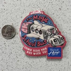Vintage The Magic School Bus Microsoft Home Computer Game Fridge Magnet - Picture 1 of 3