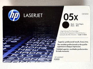 GENUINE HP 05X (CE505X) BLACK High Yield LaserJet Toner Cartridge - P2055d/dn/x - Picture 1 of 21