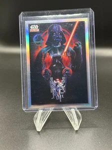 2023 Topps Chrome Galaxy Star Wars The Dark Side Refractor Darth Vader #81 - Imagen 1 de 2