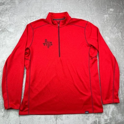 Top Capa Base Patagonia Capilene Para Hombre XL Rojo Correr Texas 1/4 Cremallera Polartec Exterior Foto 1 de 4