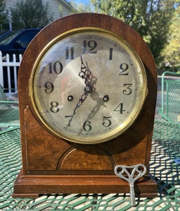 Herman Miller Clock Co. Clocks of Zeeland, MI Walnut Chiming Domed - Picture 1 of 10