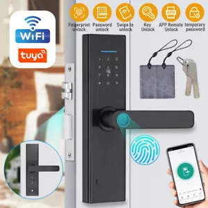 7-in-1 Smart Türschloss WiFi Alexa Bluetooth Elektronisch Schlüssellos Fingerabdruckschloss* - Bild 1 von 13