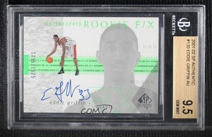 2001 SP Authentic F/X /1525 Eddie Griffin #130 BGS 9.5 GEM MINT Rookie Auto RC