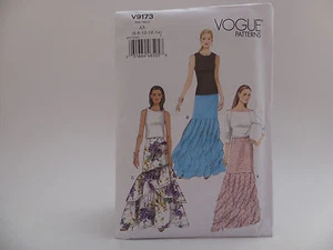Vogue 9173, V9173, Three Styles of Semi-Fitted Long Skirts Pattern Size 6-14 - Picture 1 of 8