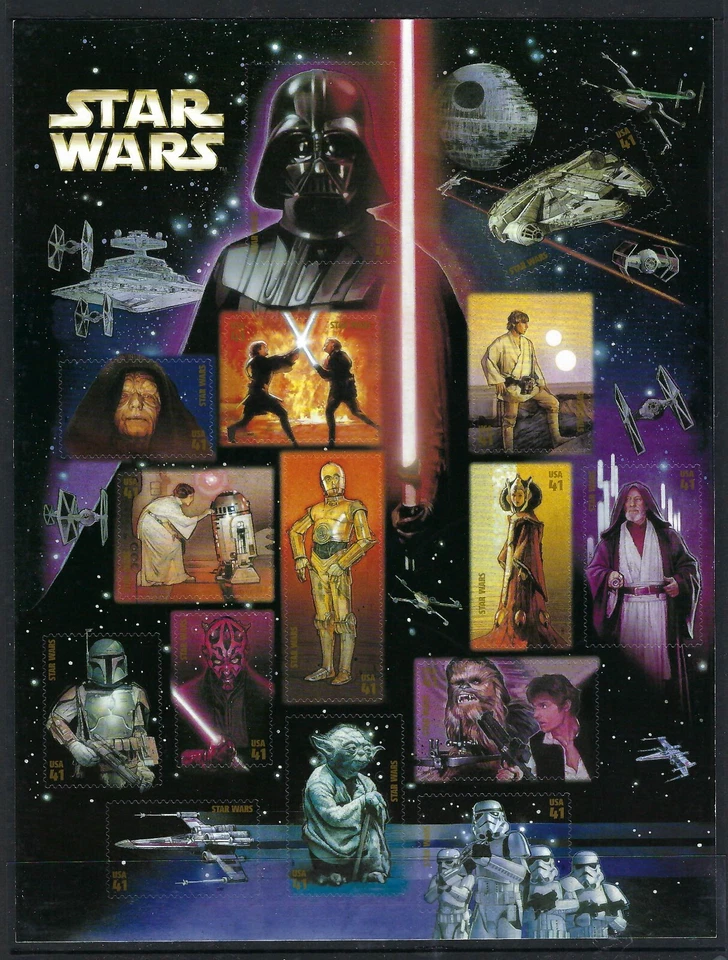 US Scott # 4143 Star Wars Sheet of 15  2007 Post Office Fresh - Image 1 of 1