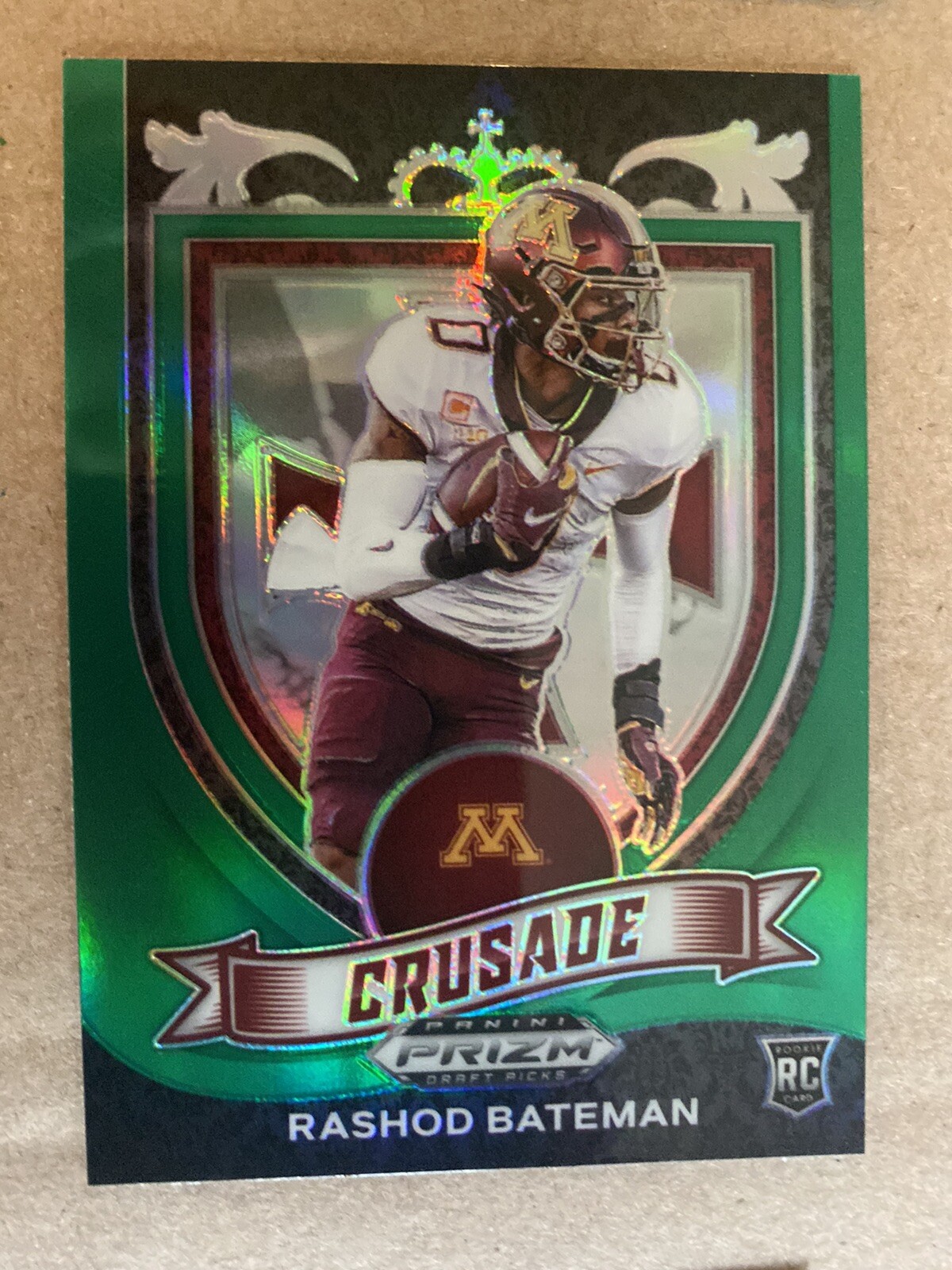 2021 Prizm Draft Picks Green Crusade #166 Rashod Bateman FREE Shipping