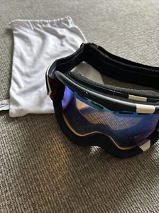 Elektrische visuelle Snowboarden Skifahren Jugendbrille tiefschwarz blau verspiegelt EUC - Bild 1 von 10