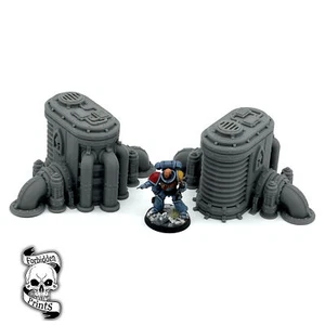 2x Plasma Pumps Generators Objective Markers 28mm Tabletop Scenery Terrain - Picture 1 of 4