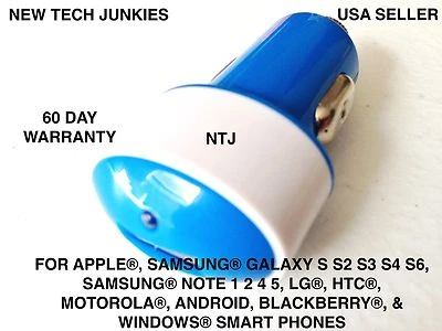 Cargador led alimentación aire acondicionado coche USB OVAL 2.1 AMP 2A para iPhone X 8 7 plus 6 4S 5 iPod Foto 1 de 3