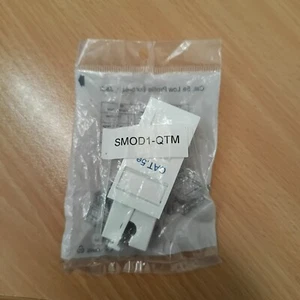 Single 1 Gang RJ45 Cat 5e Ethernet Socket Module 25x50mm - Afbeelding 1 van 2