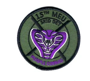 PATCH MARINES USMC 15th MEU SKID DET PURPLE COBRAS - Picture 1 of 1