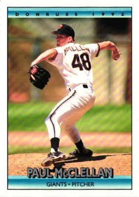 1992 Donruss - #700 Paul McClellan - Giants - Image 1 of 2