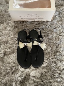 ted baker knotted bow sliders