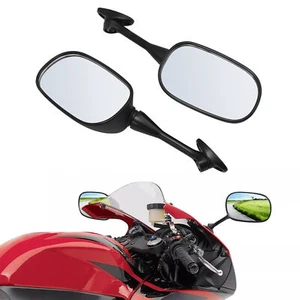 L&R Black Rear View Mirrors Fit For Honda CBR 600 RR 2003-2024 CBR1000RR 04-07 - Picture 1 of 23
