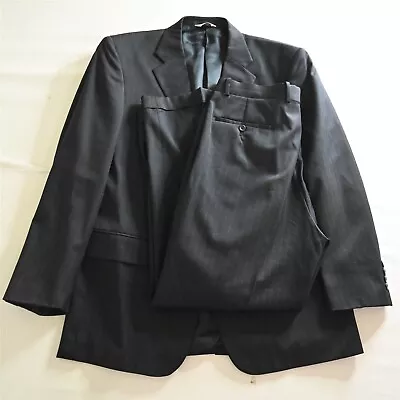 Joseph Feiss 41R 42R 34x30 Azul Marino Rayas 100% Lana Hombres Chaqueta Pantalones Traje Foto 1 de 4