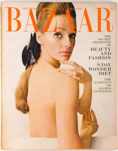 GLORIA GUINNESS Beauty and Fashion issue US Harpers Bazaar April 1966 Rare VTG - Picture 1 of 1