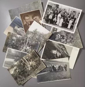 Alte Fotos Postkarte-Foto 13 x Postkarten Gruppenfoto, Hochzeitfoto etc. Vintage - Bild 1 von 24