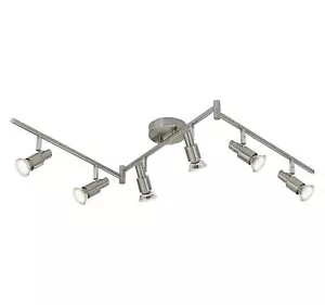BRILONER One LED Deckenlampe 6-flammig Spot Schwenkbar Strahler Matt-Nickel - Bild 1 von 1