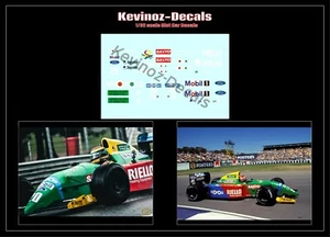 1/32 Scale Decals for Scaleauto F1 - Benetton B190, Piquet & Nannini 1990 - Picture 1 of 3