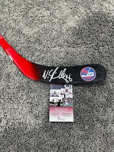 NATE SCHMIDT Winnipeg Jets Auto SIGNED Hockey Stick Blade w/ JSA COA - Picture 1 of 1