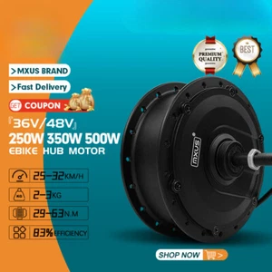 36/48V 250/350/500W MTB E-bike Brushless Gear Front Rear Wheel Drive Hub Motor - Picture 1 of 33