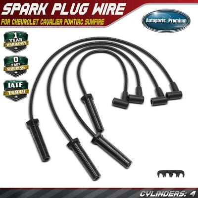 4x Spark Plug Wire Sets for Chevrolet Cavalier Pontiac Sunfire 1998-2001 L4 2.2L - Image 1 of 4