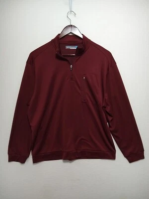 Roundtree & Yorke ~ Rendimiento 1/4 Cremallera Hombres Talla XL - Pullover Rojo Golf Elástico  Foto 1 de 4