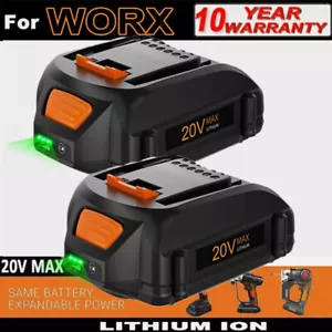1/2pack for Worx 3.5Ah 20V Lithium Battery with LED WG546 WA3525 WA3520 WA3575 - Picture 1 of 16