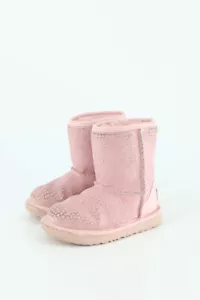UGG Toddler Size 10 Classic II Pink Gel Heart Short Boot - Picture 1 of 12