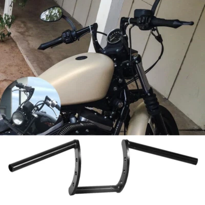 Guidão barra de arrasto 1" preto compatível com Kawasaki Vulcan VN 750 800 900 1500 1600 - Imagem 1 de 4