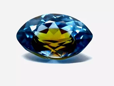 Сертифицированный EGL двухцветный драгоценный камень сапфир маркиза Pitambari 9-10 карат натуральной огранки - Изображение 1 из 4