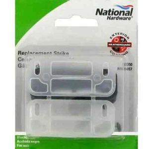 National Screen & Storm Door Replacement Strike Plate Black Satin N162-057 V1350 - Picture 1 of 2