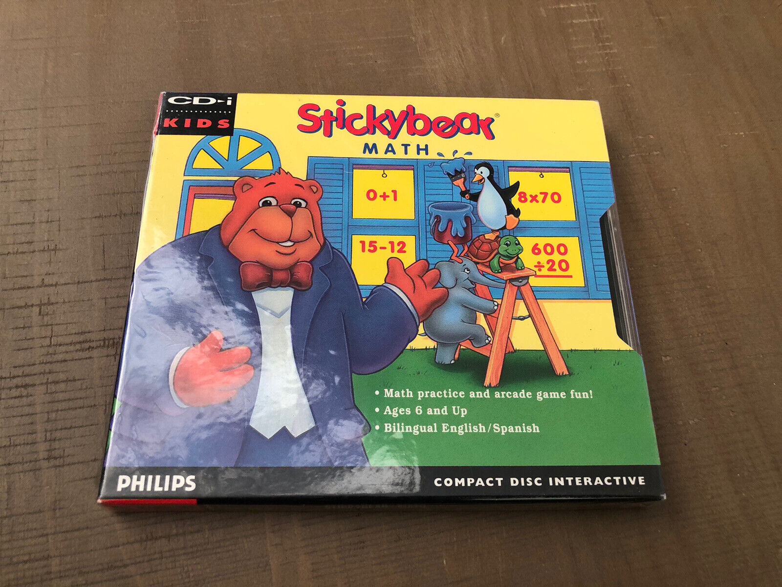 Stickybear Math (Philips CD-i, CDI Kids 1994) Brand new Factory Sealed Y Fold
