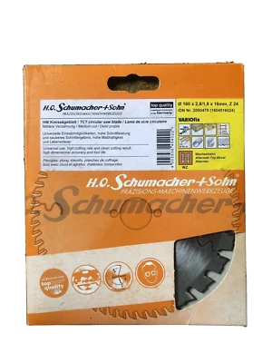 H.O.SCHUMACHER+SOHN Schumacher HW Kreissägeblatt 160x16mm Z24 #1604516024