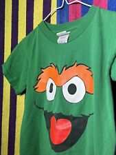 Oscar The Grouch Face T Shirt Kids Size L TND y2k