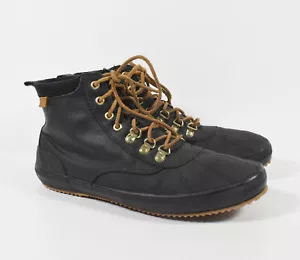 Keds WF61558 Stivali da pioggia scout stivaletti neri rivestiti in pelle lacci taglia 9,5 - Foto 1 di 5