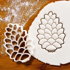 Pine Cone cookie cutter - Rustic conifer Christmas autumn fall woodland spruce - Picture 1 of 4