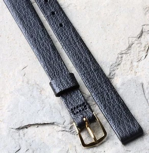 Damen Lang 10mm Vintage Uhrenarmband Matt Schwarz Strukturband von Speidel USA - Bild 1 von 3