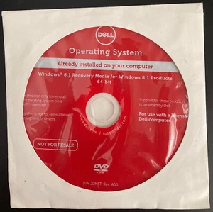 Dell Windows 8.1 64-Bit Install DVD Recovery Media Disc - Picture 1 of 3