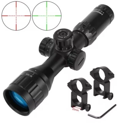 HOT 3-9x32 AO Tactical Riflescope Red Green Illuminated Mil-dot Reticle Sights - Image 1 of 4